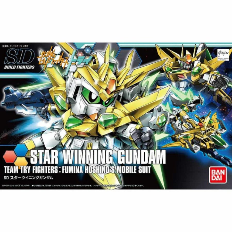 Bandai SDBF Star Winning Gundam model kit with SD-style proportions and transformable design from Gundam Build Fighters