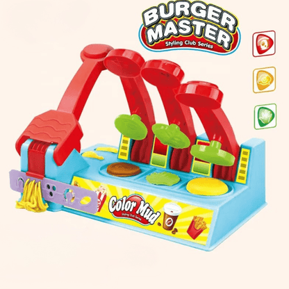 Burger Master Colour Mud Toy Set – on white background