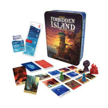Forbidden Island board game box with illustrated island theme and cooperative adventure gameplay