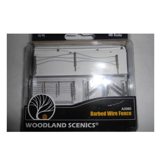 Woodland Scenics Barbed Wire Fence - HO Kit with Gates, Hinges and Planter Pins.