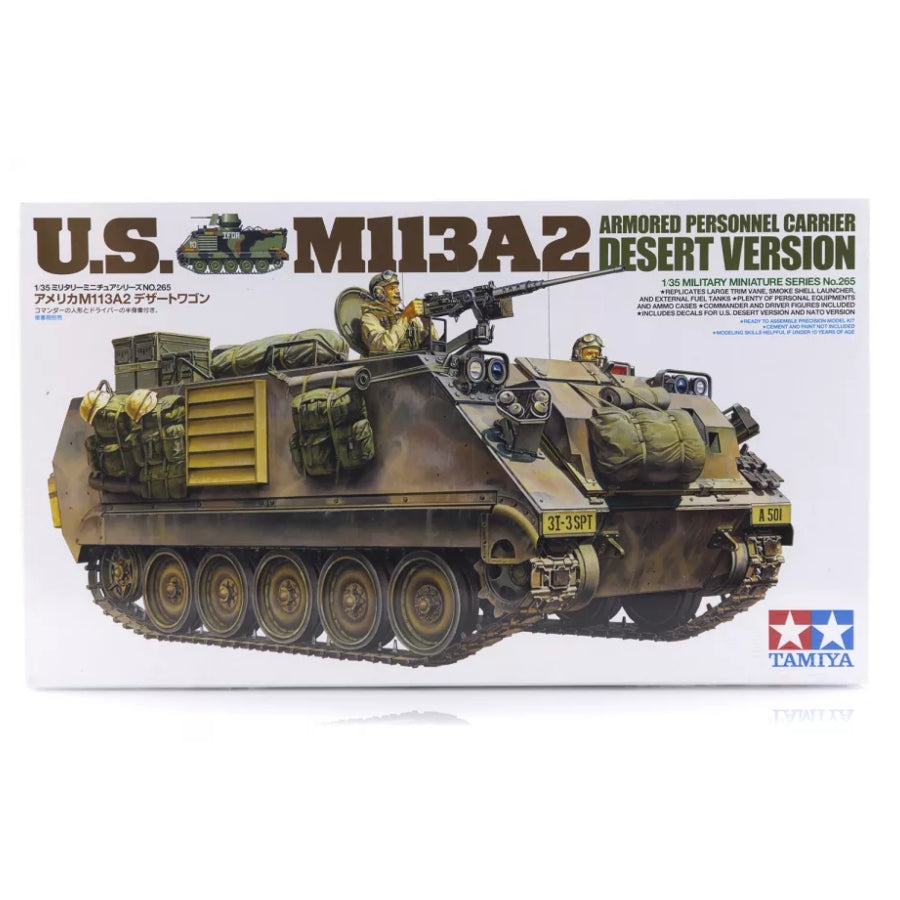 Tamiya 1/35 U.S. M113A2 Desert Version Armoured Personnel Carrier Scaled Plastic Model Kit