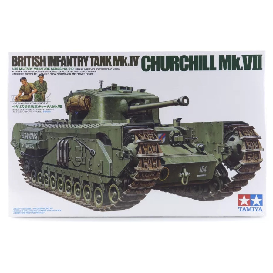 Tamiya 1/35 British Churchill (Mk.VII) Infantry Tank Scaled Plastic Model Kit