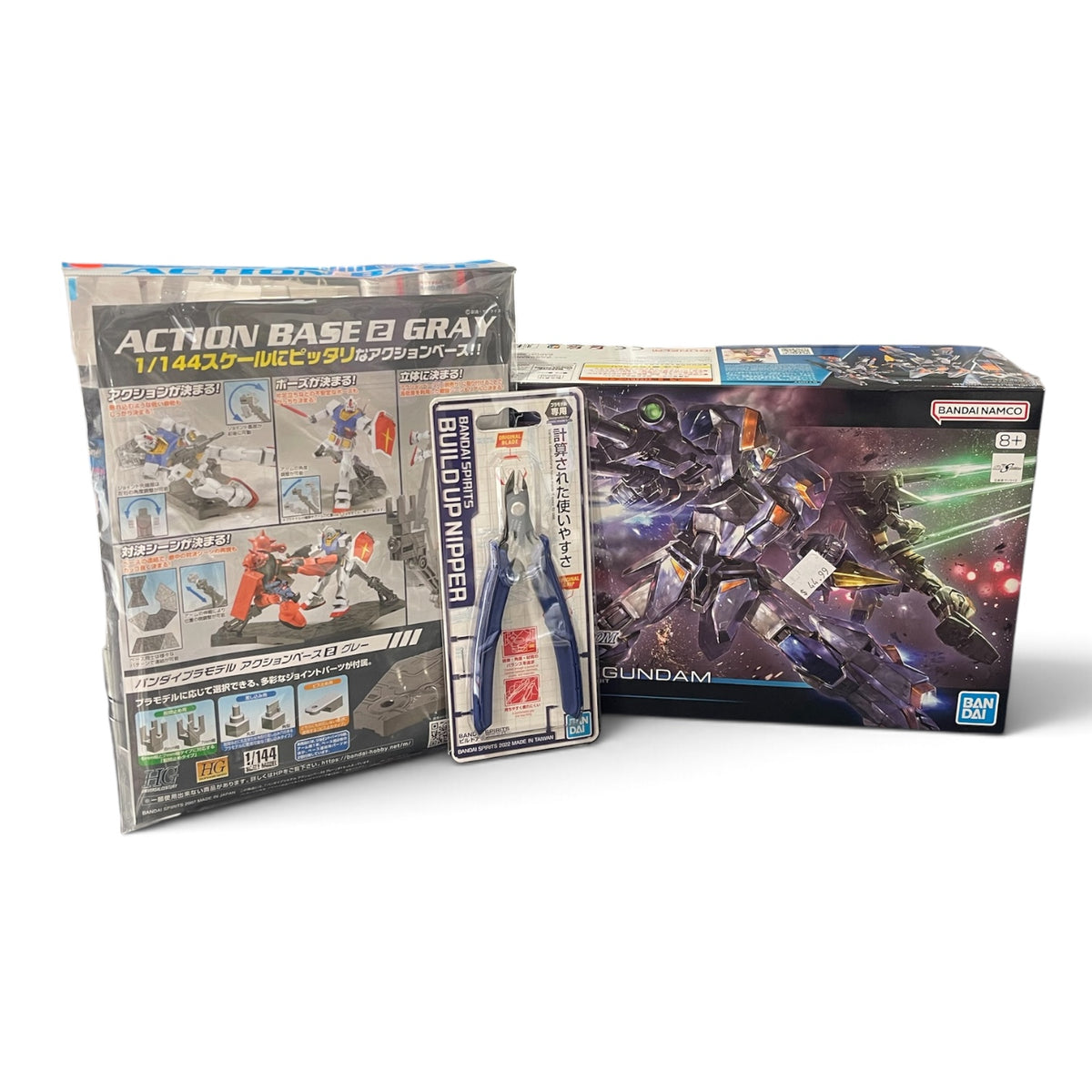 HG Duel Blitz Gundam Pro Builder Bundle – kit, Build Up Nipper and Action Base 2
