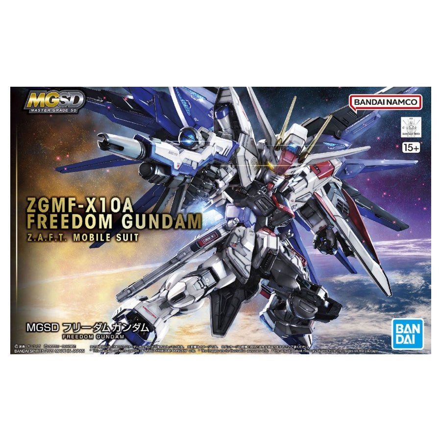 Gundam SEED – Master Grade SD Freedom Gundam Model Kit G5064257 – SD-style Gunpla with MG detail and articulation.