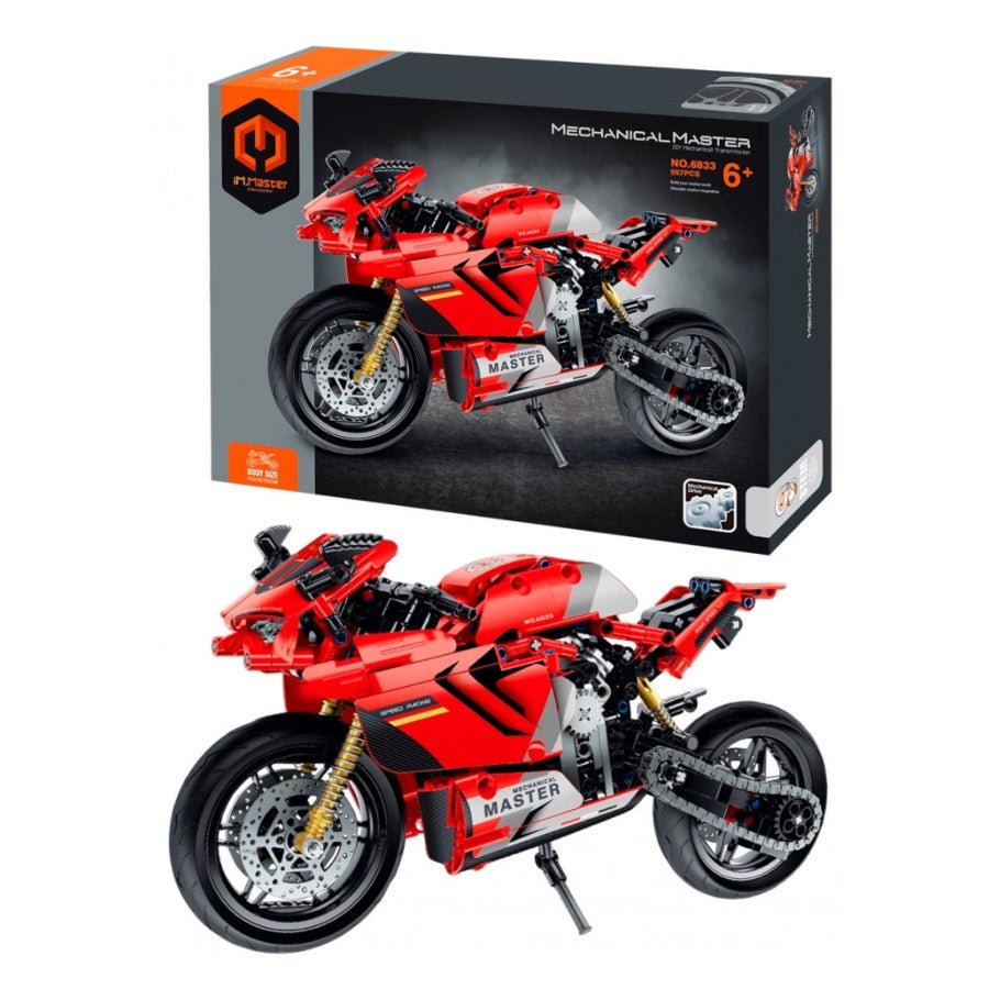 iM.Master Sports Motorcycle Red (6833) – realistic toy motorbike with sporty design.