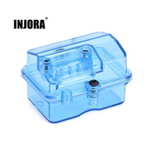 INJORA blue plastic waterproof radio receiver box for 1/10 scale RC cars and crawlers