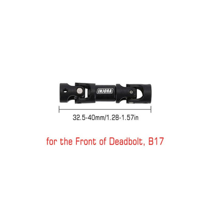 INJORA steel front, rear, and center drive shafts for 1/24 scale RC rock crawlers like Axial SCX24