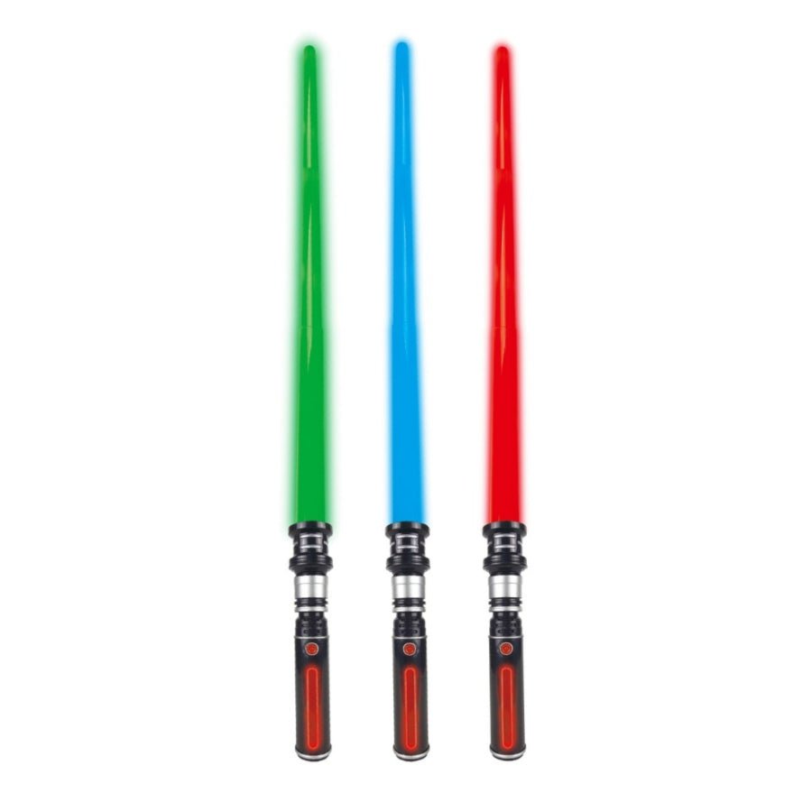 Assorted AA183972 Laser Swords – Retractable light-up swords with sound effects for kids