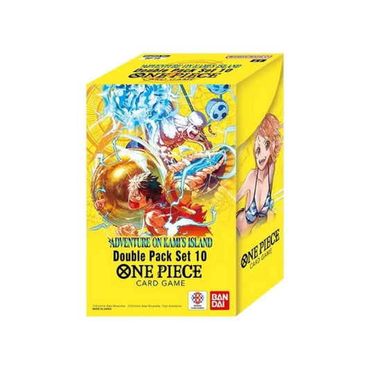 One Piece Card Game Double Pack Adventure on Kami’s Island DP-10 sealed booster packs anime TCG collectible set
