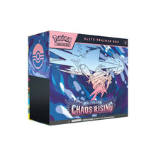 Pokemon TCG Mega Evolution Chaos Rising Elite Trainer Box with booster packs and accessories