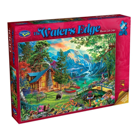 Holdson - Waters Edge Mountain Lake Lodge Puzzle 1000pc