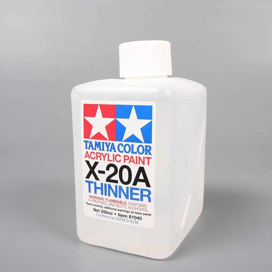 Tamiya X-20A Acrylic Thinner 250ml – Precision thinner for Tamiya acrylic paints 250ml