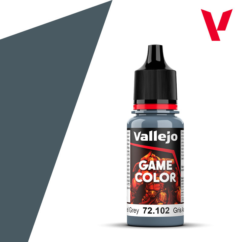 Vallejo Game Colour Steel Grey 18ml AV72102 paint bottle