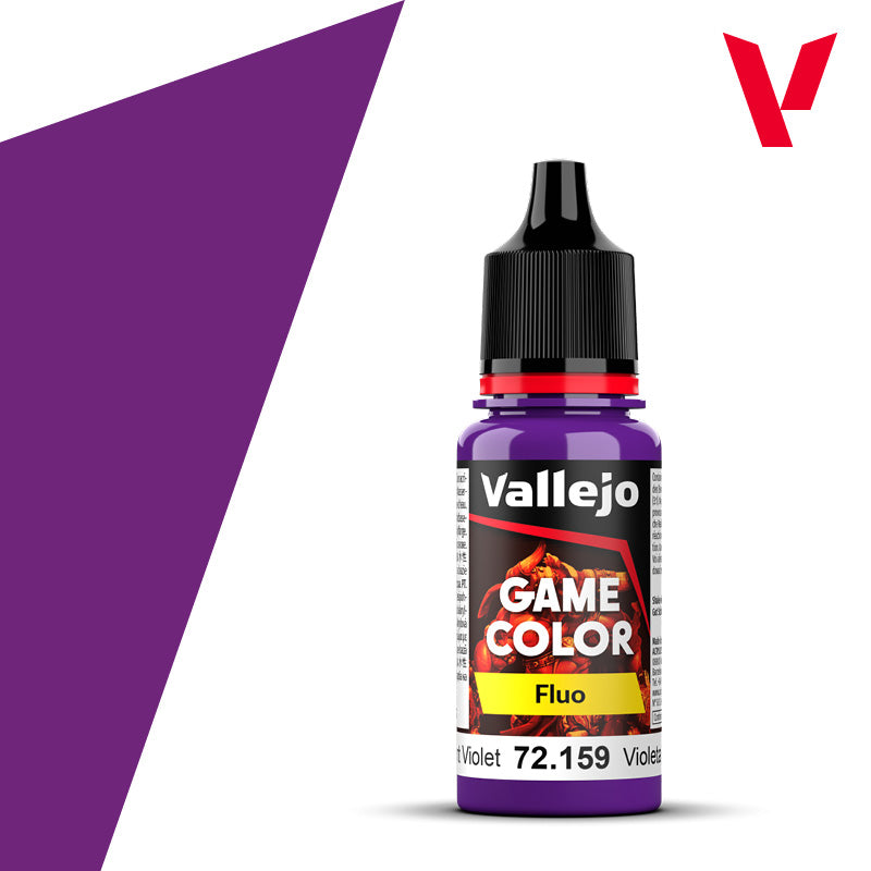 Vallejo Game Colour Fluorescent Violet 18ml AV72159 paint bottle