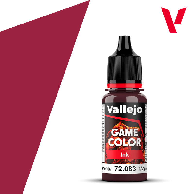 Vallejo Game Colour Ink Magenta 18ml AV72083 paint bottle