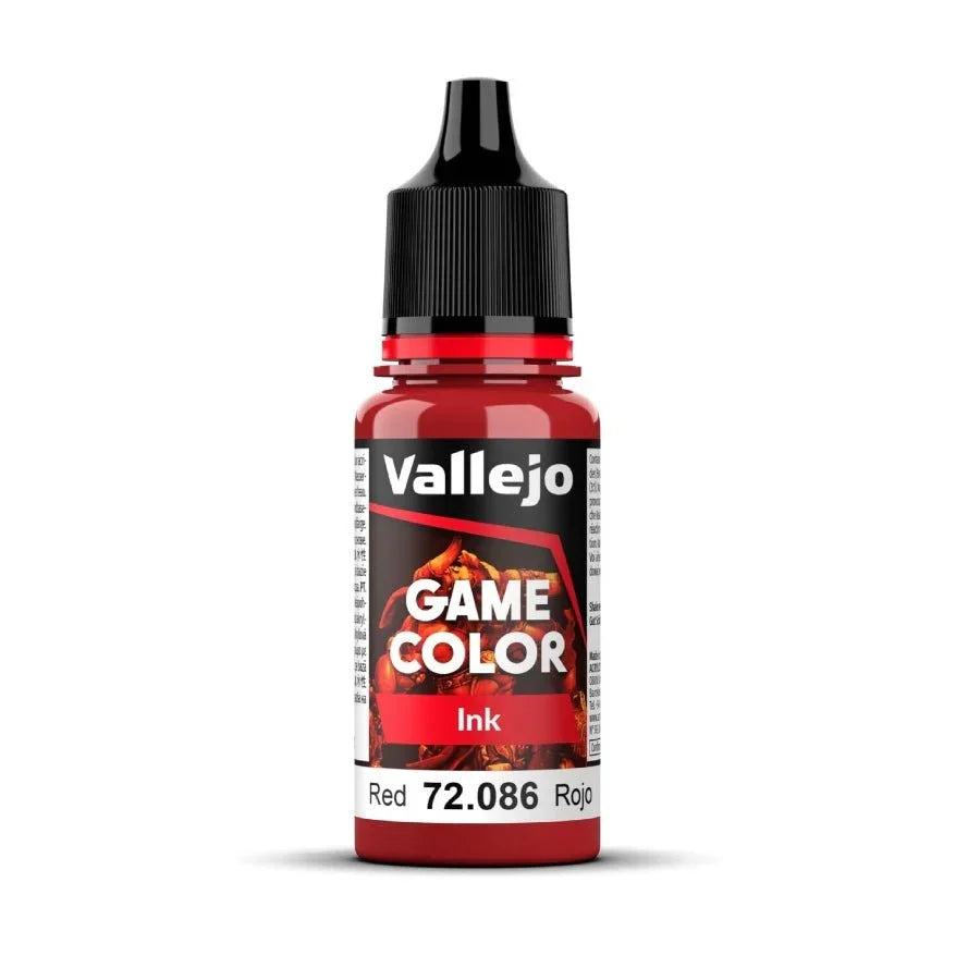 Vallejo Game Colour Ink Red 18ml AV72086 acrylic ink bottle