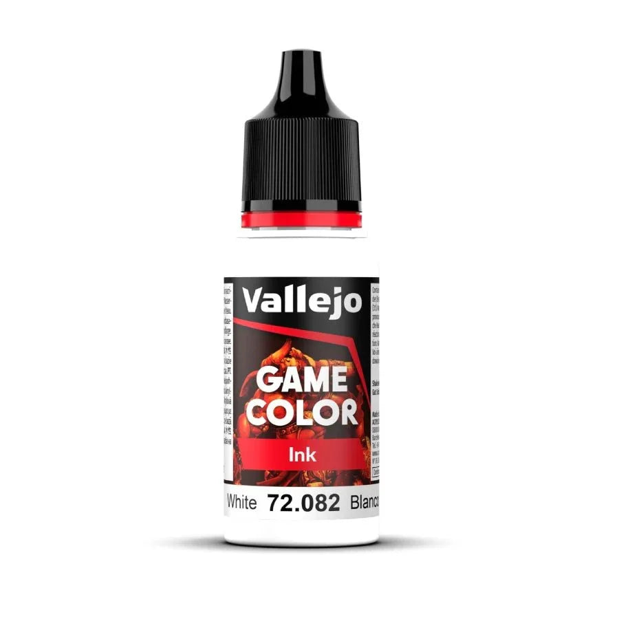 Vallejo Game Colour Ink White 18ml AV72082 acrylic ink bottle