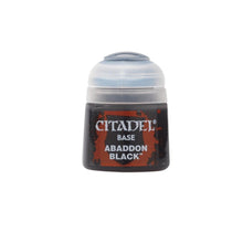 Citadel Base Abaddon Black 12ml acrylic paint for miniatures at Aussie Hobbies Australia