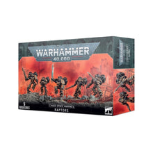 Chaos Space Marines Raptors 43-13 box set featuring 5 miniatures with dynamic poses, available at Aussie Hobbies Australia