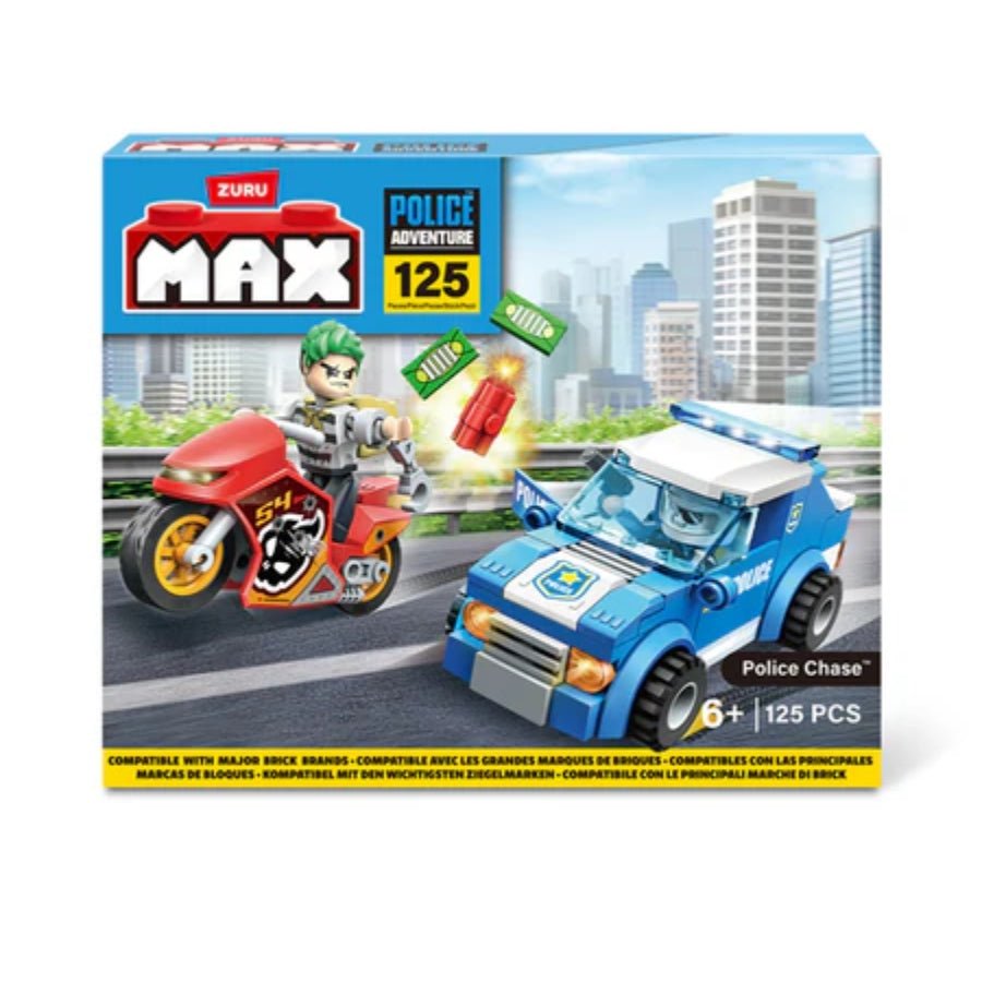 ZURU MAX City Police Adventure – Police Chase Vehicle Construction Set for kids.
