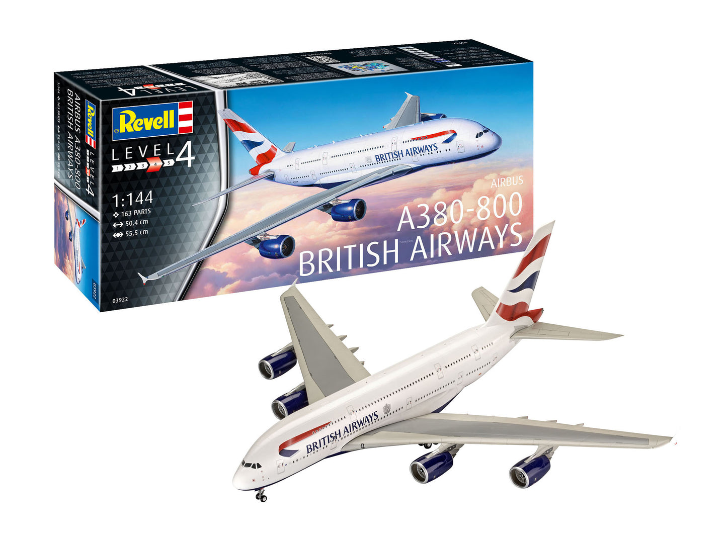 Revell A380-800 British Airways 1:144 Plastic Model Kit - Aussie Hobbies 