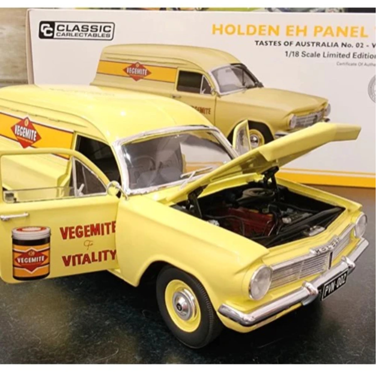 Classic Carlectables 1/18 Holden EH Panel Van Tastes of Australia Vegemite