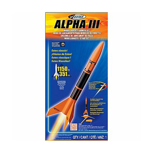 ESTES ALPHA III BEGINNER MODEL ROCKET LAUNCH SET [1427]