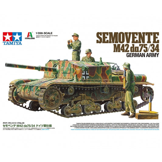 Tamiya German Semovente M42 Plastic Model Kit - Aussie Hobbies 