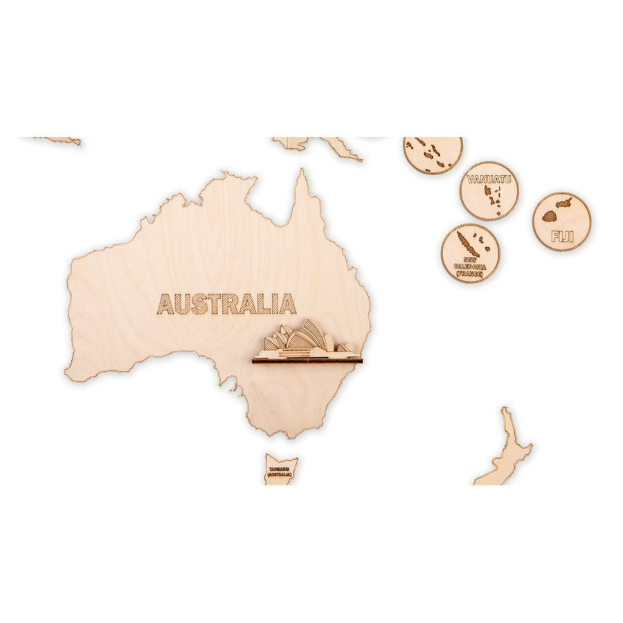 Wood Trick - World Map XXL size Wooden Model Kit - Aussie Hobbies 