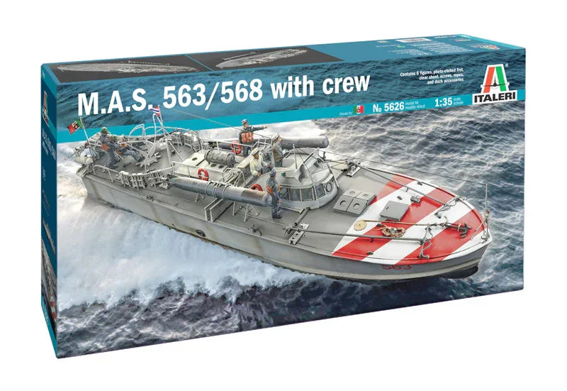 Italeri - M.A.S. 563/568 With Crew 1:35 - Aussie Hobbies 