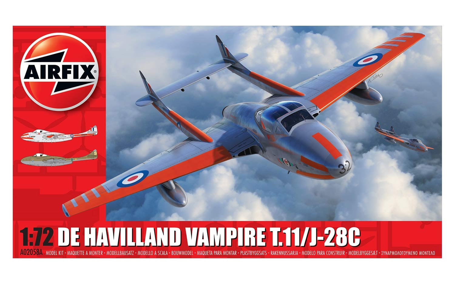 Airfix - De Havilland Vampire T.11/J-28C - Aussie Hobbies 