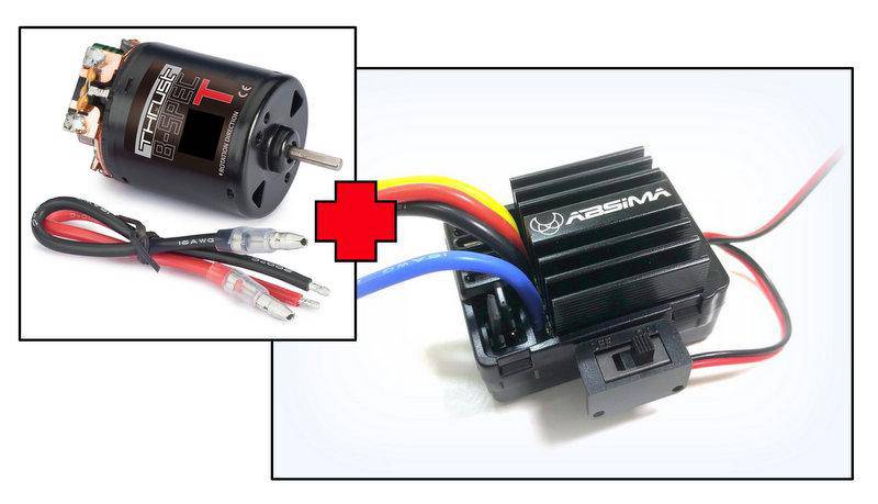ABSIMA 19T BRUSHED MOTOR AND 40A ESC COMBO - Aussie Hobbies 