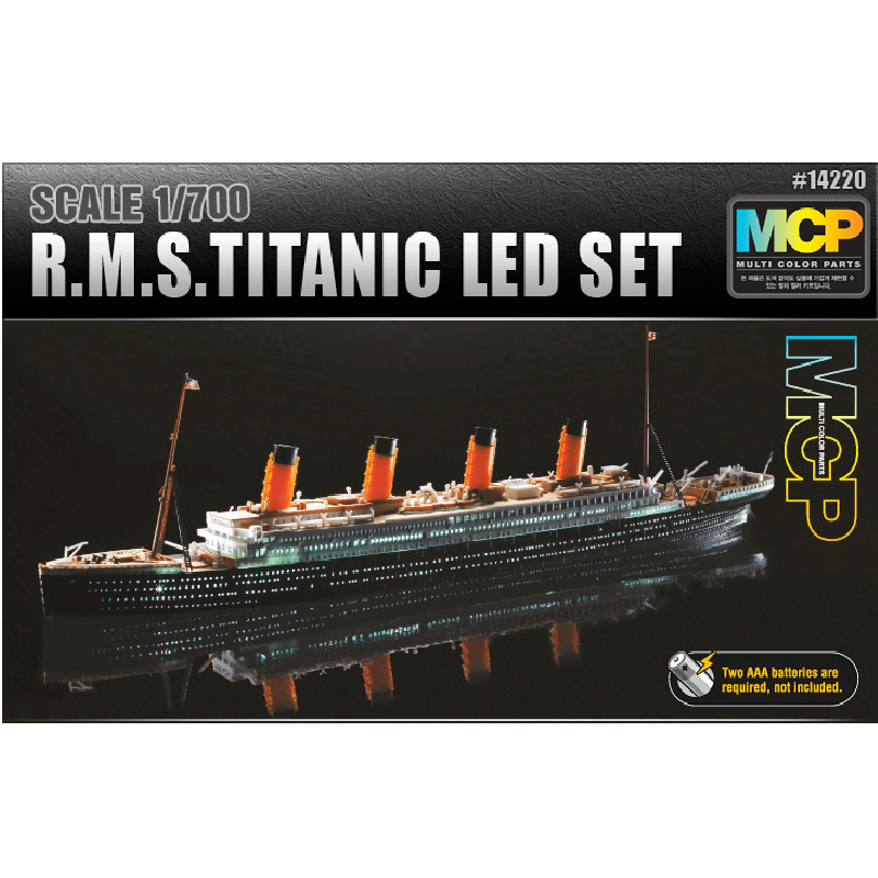 ACADEMY 1/700 RMS TITANIC + LED SET MCP PLASTIC MODEL KIT - Aussie Hobbies 