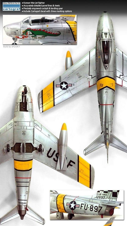 ACADEMY 1/72 F-86F KOREAN WAR SABRE PLASTIC MODEL KIT - Aussie Hobbies 