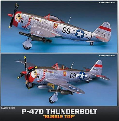 Academy 1/72 P-47D BUBBLE TOP THUNDERBOLT KIT - Aussie Hobbies 