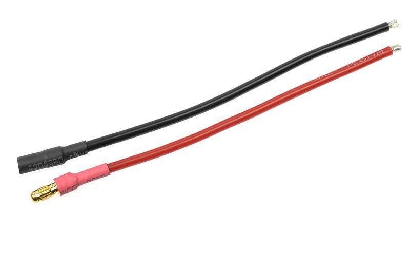 GF-1051-001 GFORCE 3.5MM GOLD CONNECTOR, MALE + FEMALE, SILICON WIRE, 14AWG, 10CM 1PC - Aussie Hobbies 