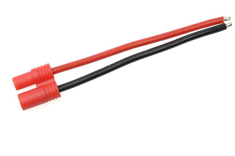 GF-1061-002 GFORCE 3.5MM GOLD CONNECTOR, MALE, SILICON WIRE 14AWG, 10CM, 1PC - Aussie Hobbies 