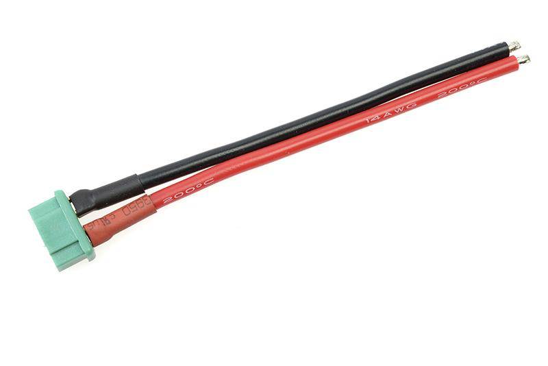 GF-1071-002 GFORCE MPX GOLD CONNECTOR, MALE, SILICON WIRE 14AWG, 10CM 1PC - Aussie Hobbies 