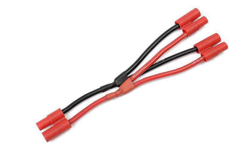 GF-1320-115 GFORCE Y-LEAD SERIAL 3.5MM GOLD CONNECTOR, SILICON WIRE 14AWG (1PC) - Aussie Hobbies 