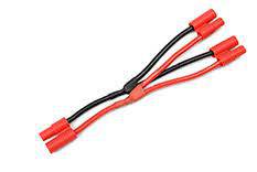 GF-1320-116 GFORCE Y-LEAD PARALLEL 3.5MM, GOLD CONNECTOR, SILICON WIRE 14AWG (1PC) - Aussie Hobbies 