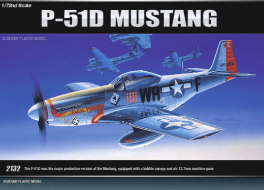 ACADEMY 12485 1/72 P-51D MUSTANG PLASTIC MODEL KIT *AUS DECALS* - Aussie Hobbies 