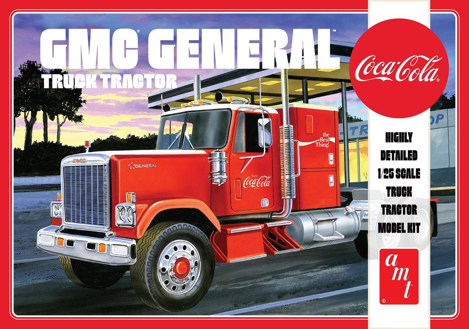 AMT - GMC General Truck Tractor Coca Cola 1:25 Model Kit - Aussie Hobbies 