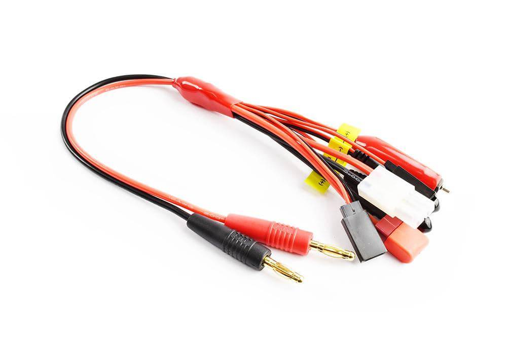 4.0mm plug to Glow/Tamiya/Deans/JR TX+RX and Futaba TX+RX 0.08 16AWG 30cm silicone wire - Aussie Hobbies 