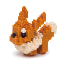 Nanoblock Pokémon Eevee – miniature building block model kit of Eevee for Pokémon fans and collectors.