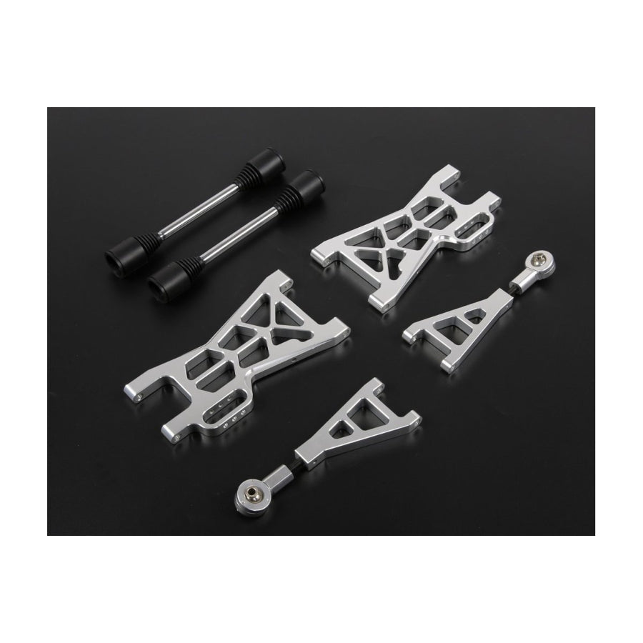 Rovan Silver Aluminum Rear Suspension Arm and Drive Shaft Upgrade Kit - Aussie Hobbies 