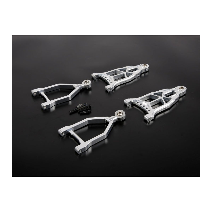 Rovan Silver Aluminum Front Suspension Arm Set (+25mm) - Aussie Hobbies 