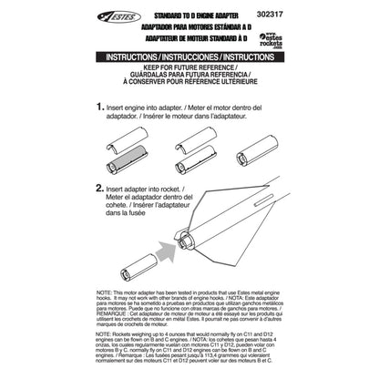 Estes Standard to D Engine Adapter