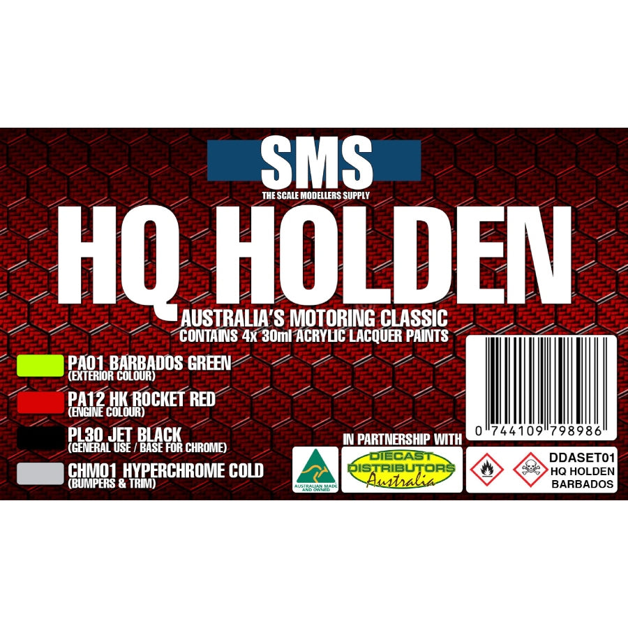 SMS HQ Holden Colour Set #1 - Barbados Green
