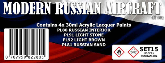 MODERN RUSSIAN AIRCRAFT #2 Colour Set - Aussie Hobbies 