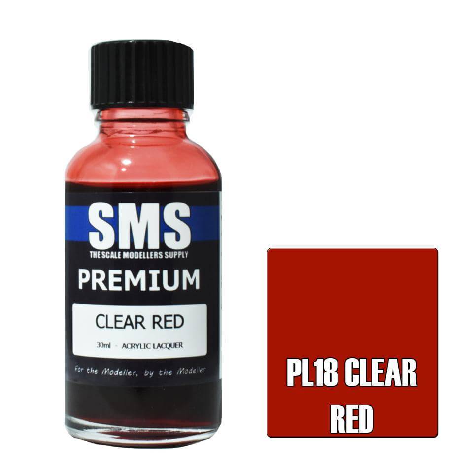 Premium CLEAR RED 30ml - Aussie Hobbies 